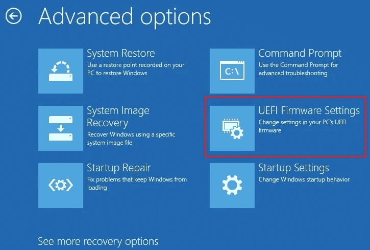 Click on UEFI Firmware Settings. Fix Thermal Trip Error in Windows 10