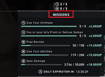 Valorant game missions