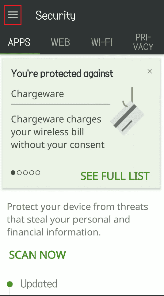 Tap on the hamburger icon from the top left corner