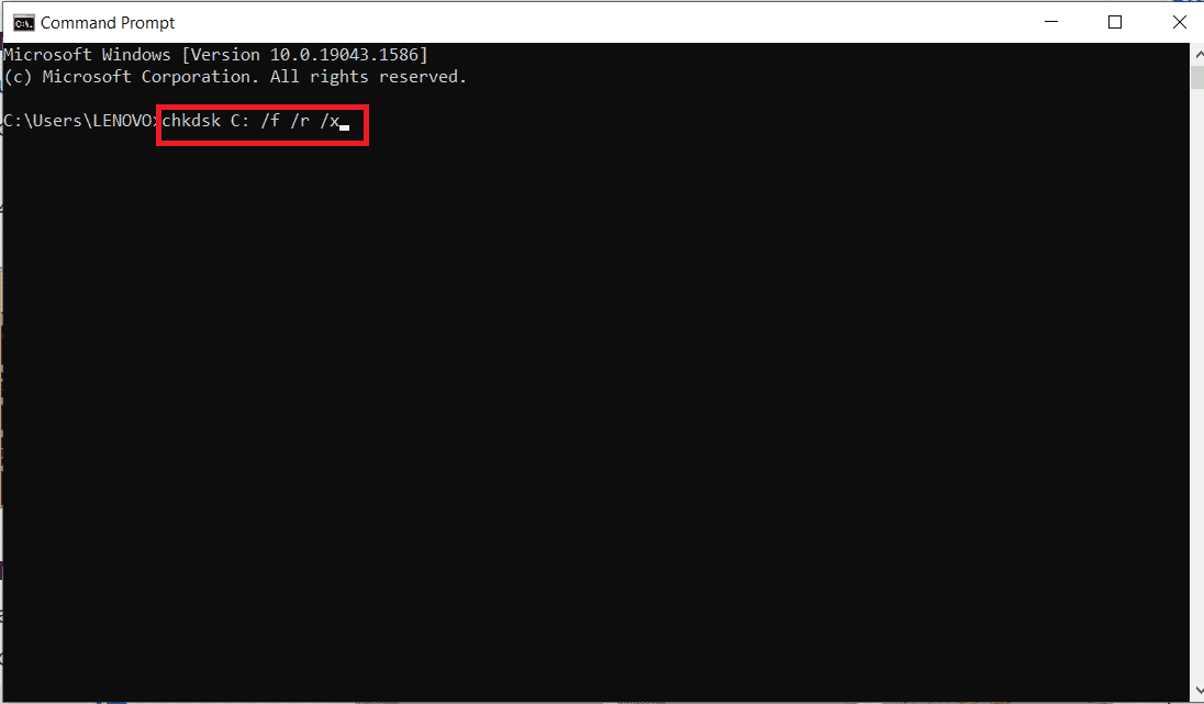 run chkdsk command. How to Fix Controller Error on Device IDE Ideport