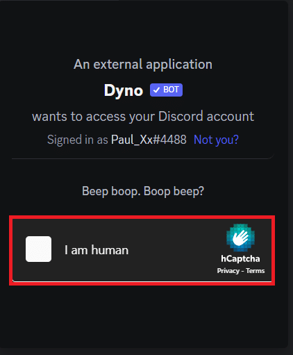 Complete the CAPTCHA to add the Dyno bot. How to Warn Someone on Discord