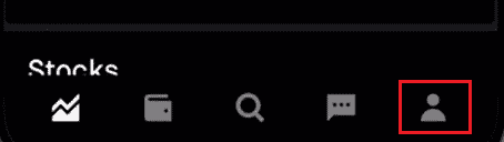 Tap on Profile icon at the bottom right corner | How to Cancel Robinhood Deposit