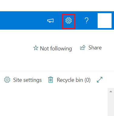 Click on the gear icon to open Settings
