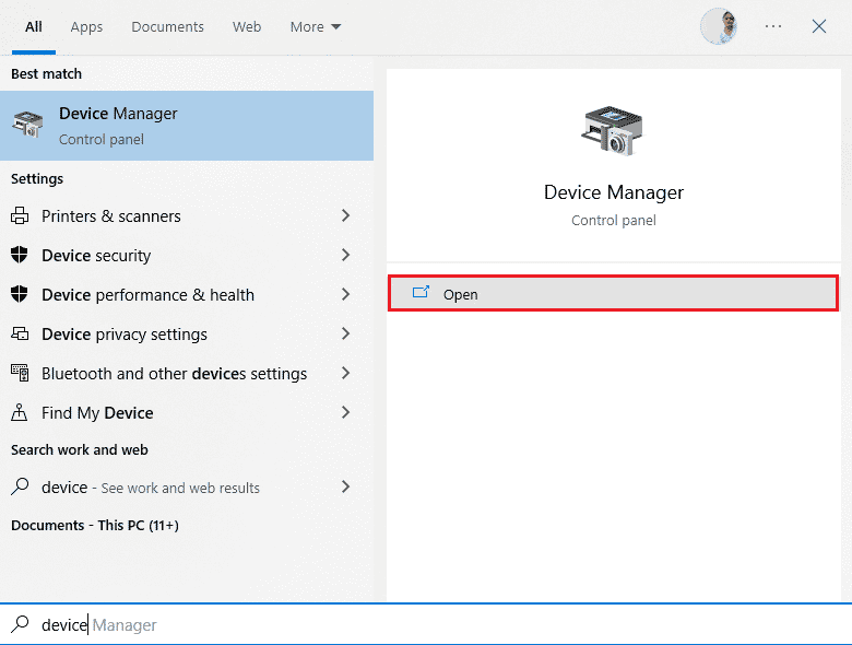 open Device manager