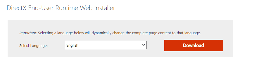 If you do not have DirectX 12 in your system download and install it