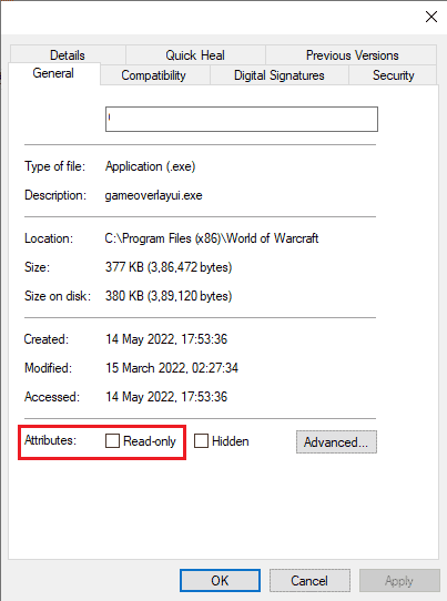 switch to the General tab and uncheck the box next to Read only next to Attributes section 