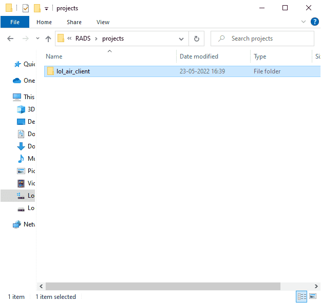 go to the lol air client folder