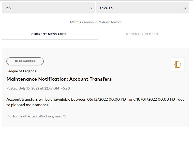 notifications for server end errors