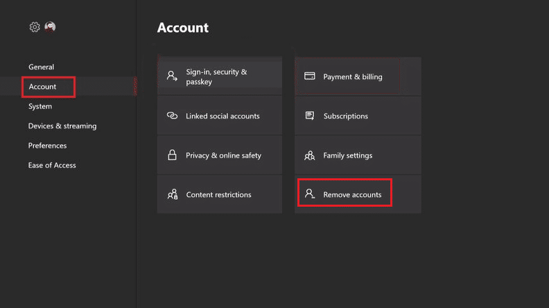 Select Account followed by Remove Accounts. Fix Disney Plus Error Code 73