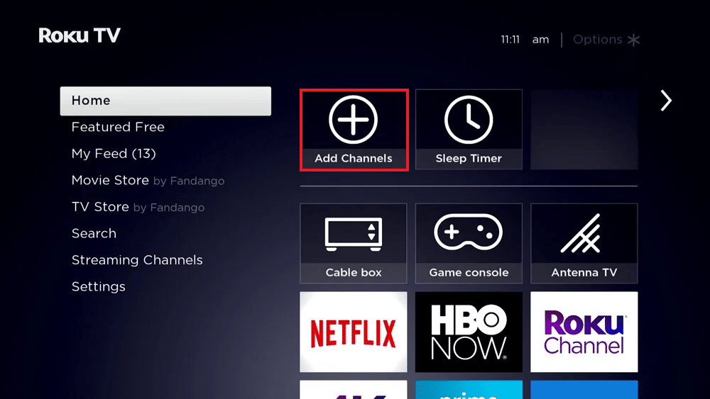 select Add Channels