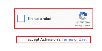 complete the captcha and click on the checkbox