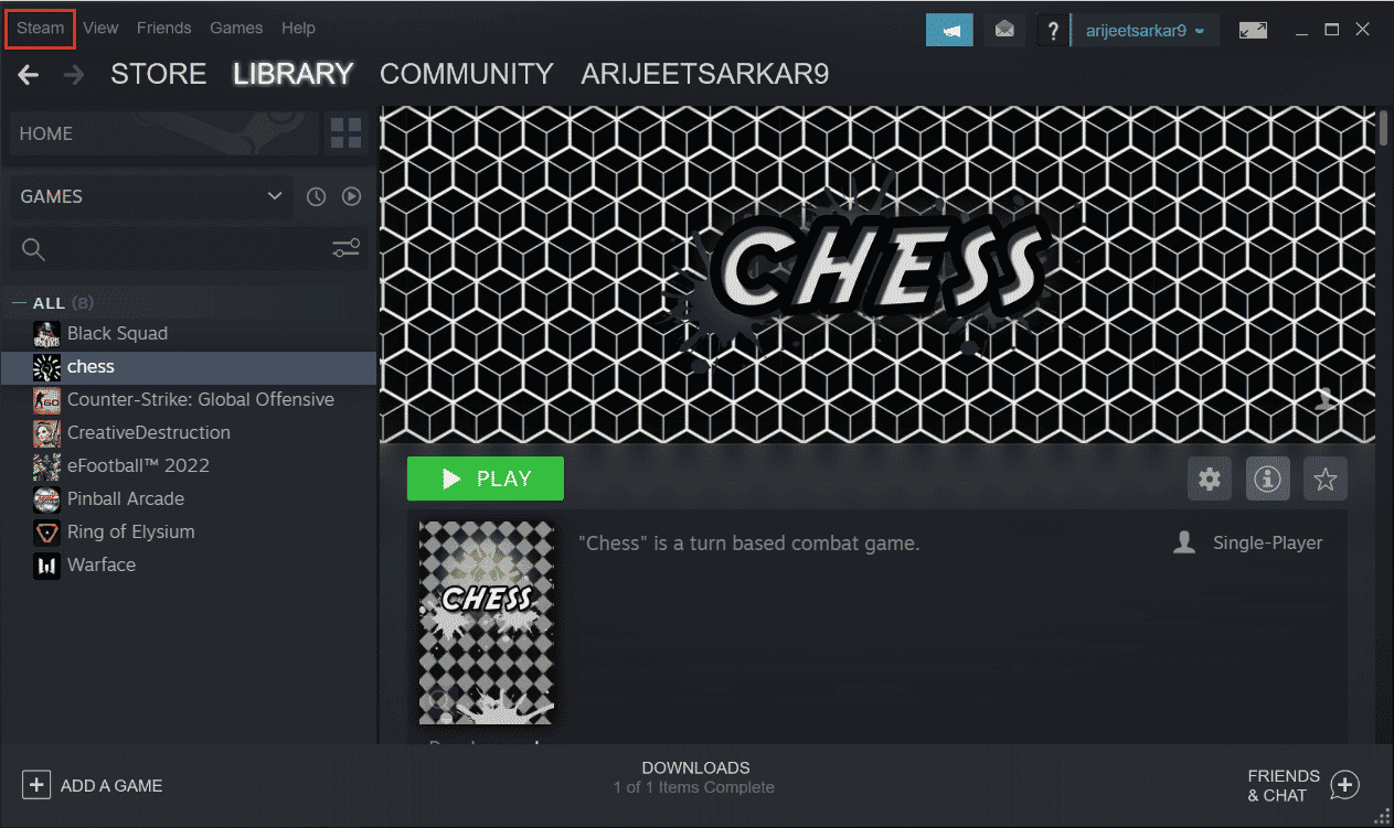 click on Steam option. Fix Witcher 3 Crashing on Windows 10