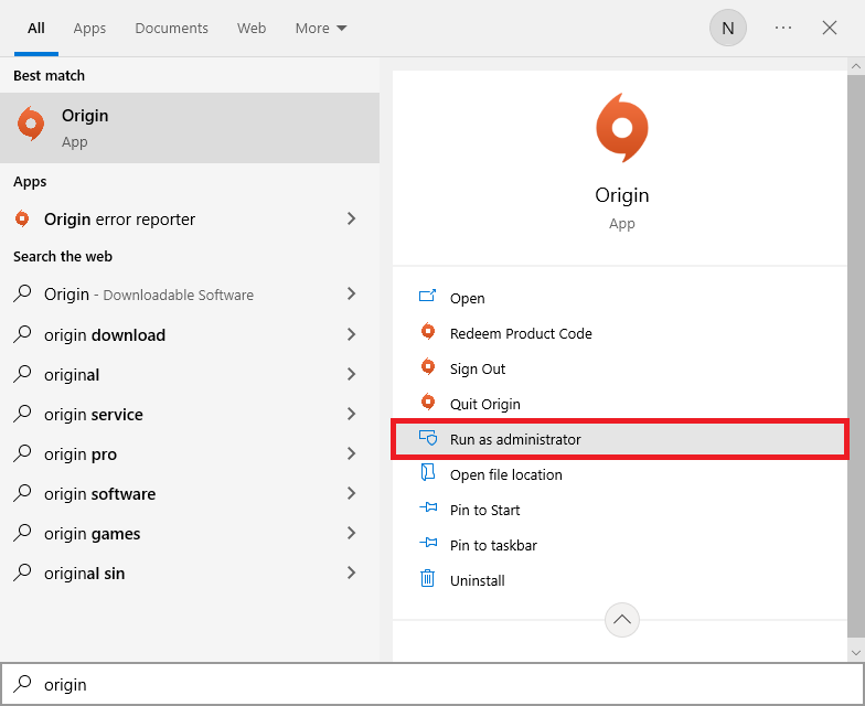 Open origin app