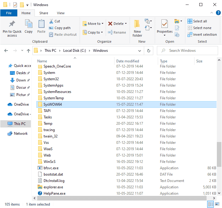 follow the file path shown below to navigate to a folder called System 32 or SysWOW64 depending on your system architecture