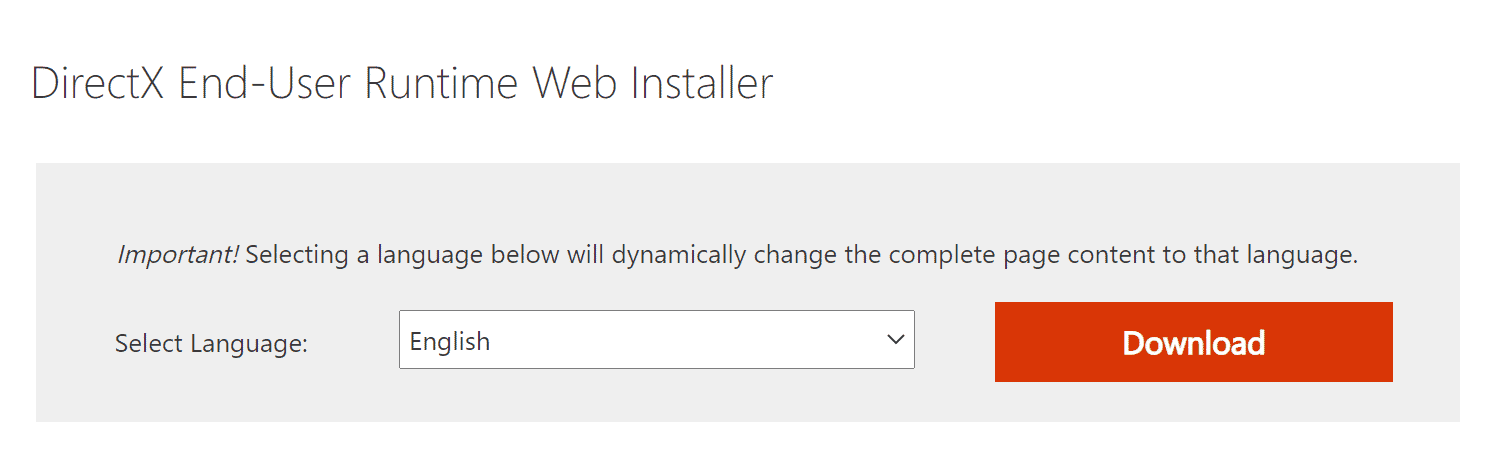 choose a language and then click on Download. Fix Origin error 0xc00007b
