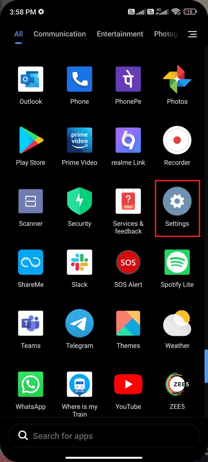 Tap the Settings icon on your Home Screen