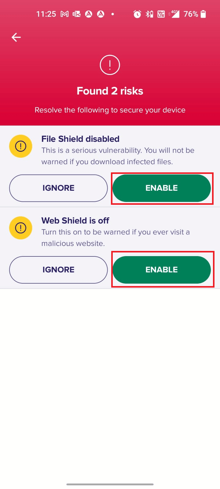 Wait until the app scans your device completely and once done