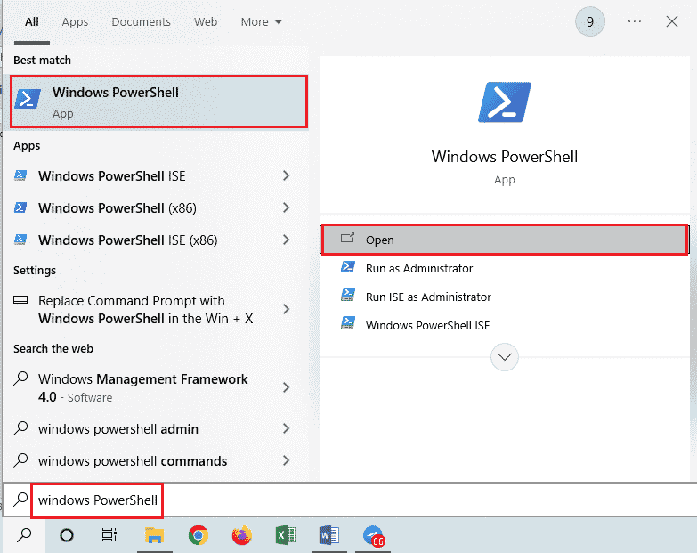 open Windows PowerShell