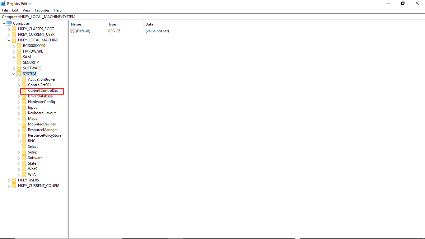 go to CurrentControlSet key folder. Fix Windows 10 Update Error 0xc1900204
