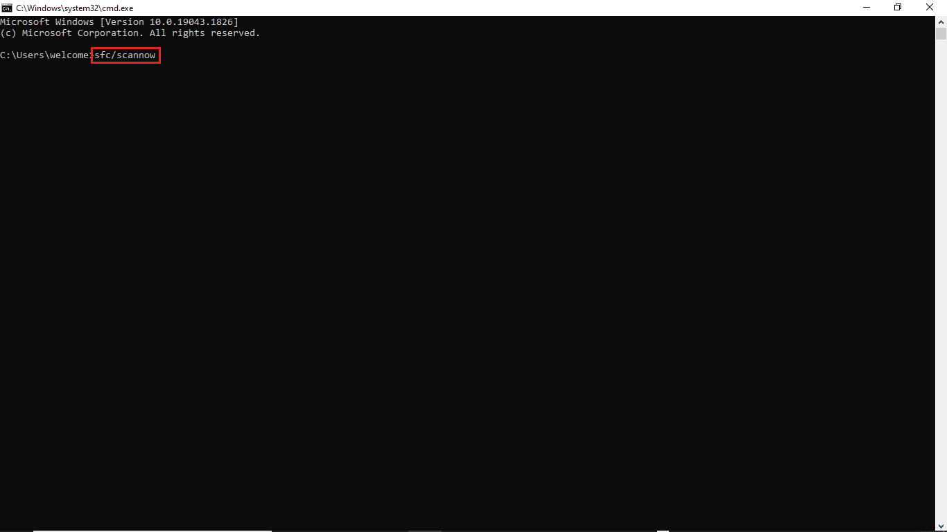 enter the sfc scan command