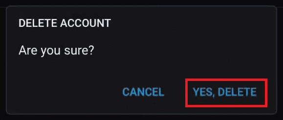 Tap on YES, DELETE in the pop-up. | remove account on OnlyFans