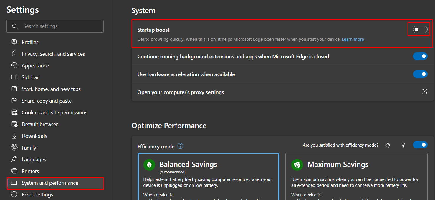 turn off the toggle for Startup boost. How to Remove Bing Chat Button from Microsoft Edge