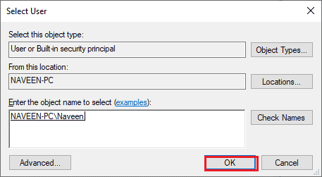 click on OK to save the changes and if you are prompted type in your administrator account