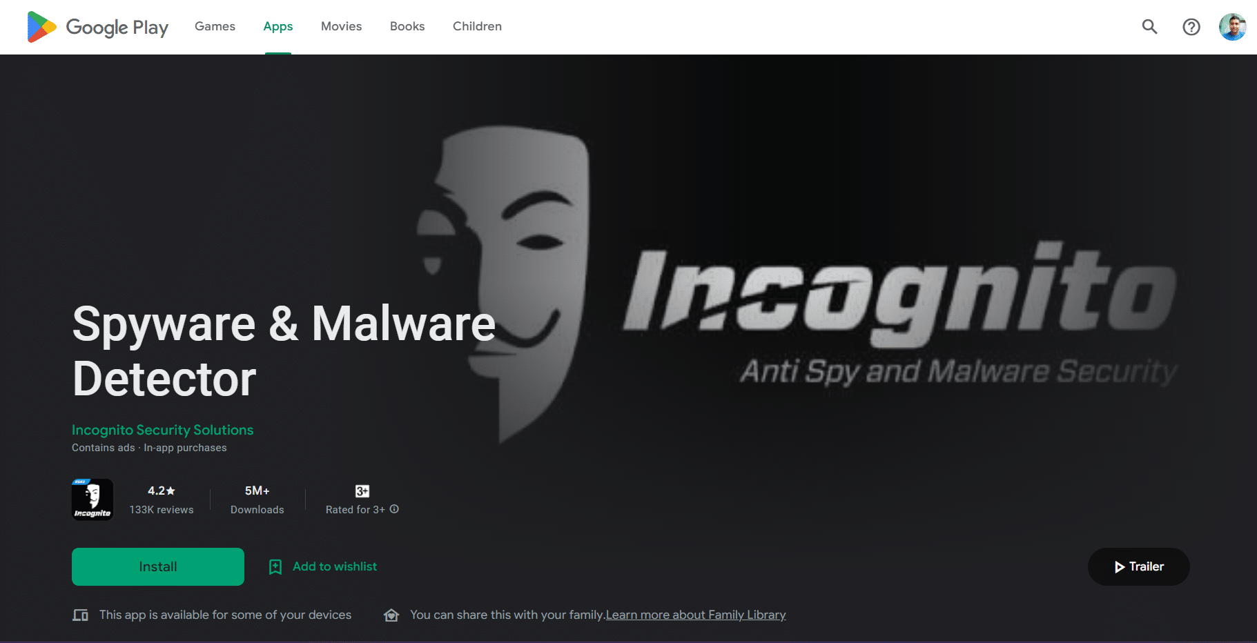 Spyware and Malware detector app