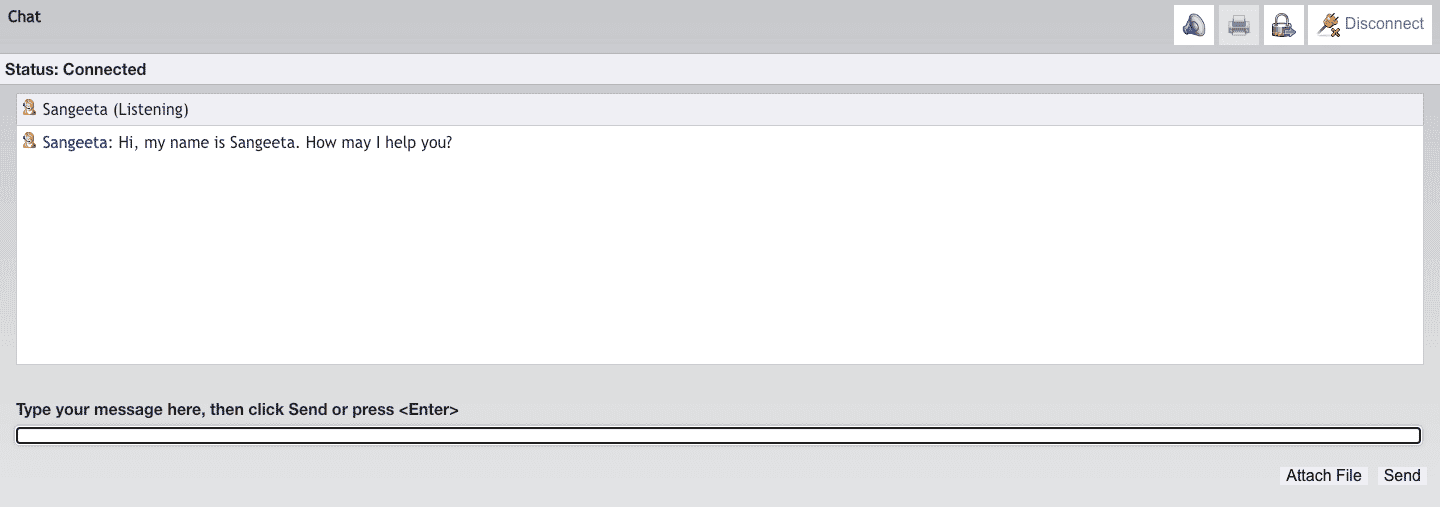 look of live chat window for Nvidia technica support