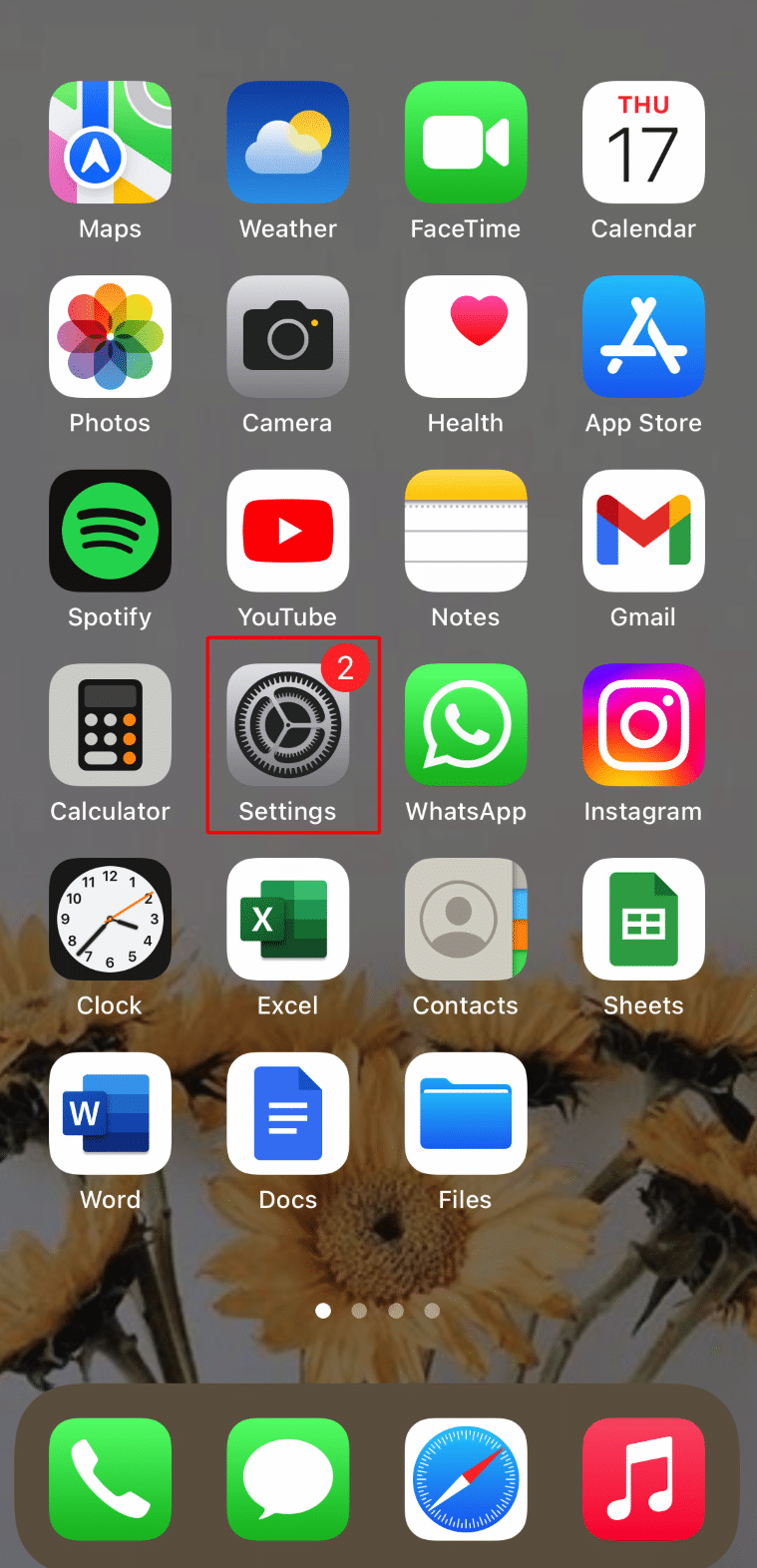 go to settings option. Fix Wi-Fi Disconnects When iPhone is Locked