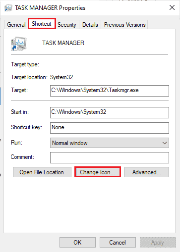 click on Change Icon…