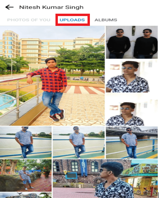 Then, under the UPLOADS section, select the photo