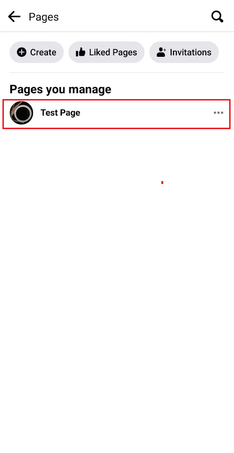 Tap on the desired page from the Pages you manage section | How to Remove Profile Picture in Facebook Mobile