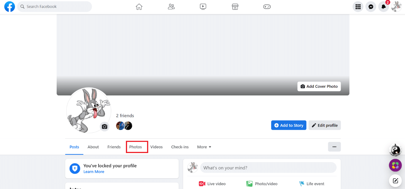 select the Photos section