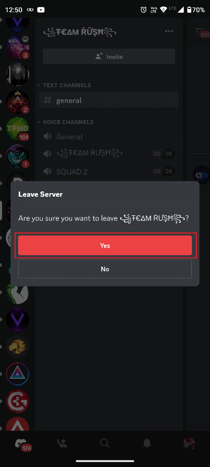 Tap on Yes to confirm.