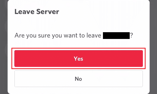 Tap on Yes from the confirmation popup