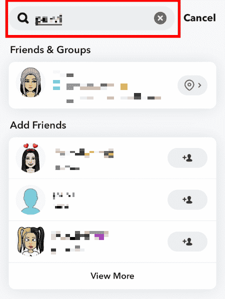 Enter the Username or the Real name of the target profile