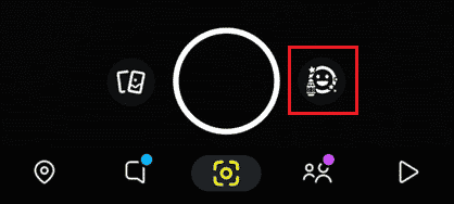 Open the Snapchat application on your device and then tap on the smiley icon | How to Get Cartoon Filter on TikTok