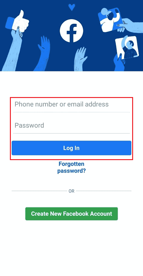 Log In to your Facebook account which is connected to your OfferUp profile | How to Deactivate OfferUp Account 
