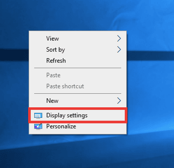 click on display settings
