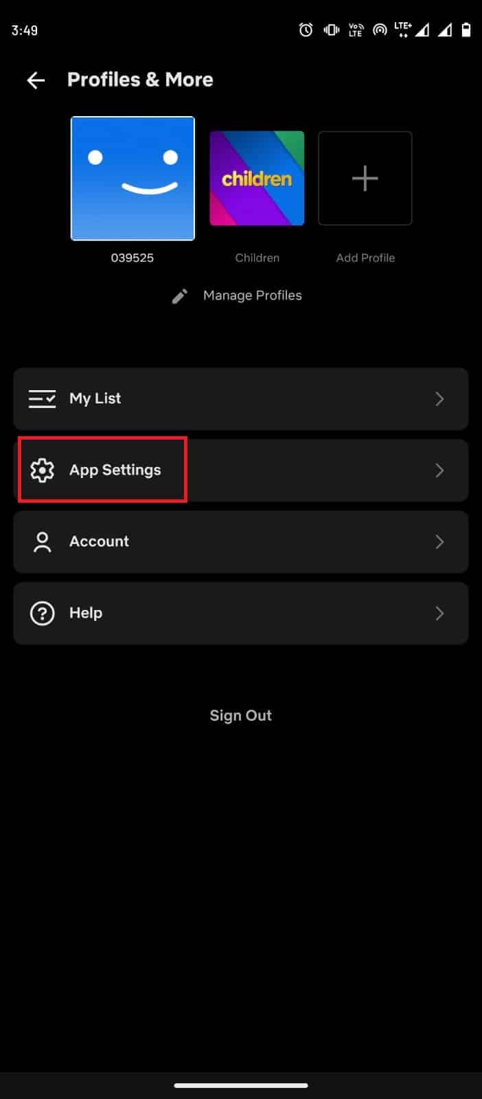 Tap on App Settings