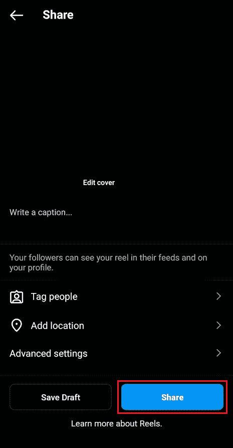 tap on Share | How to Create Instagram Reels like a Pro