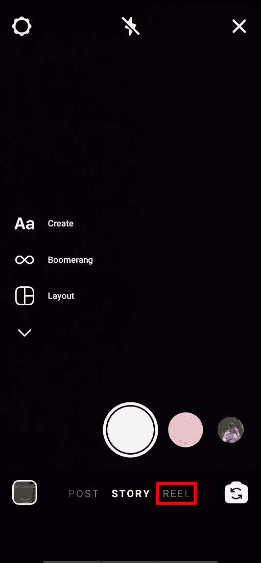Select on the Reel option at bottom, to create a Reel. | How to Create Instagram Reels like a Pro
