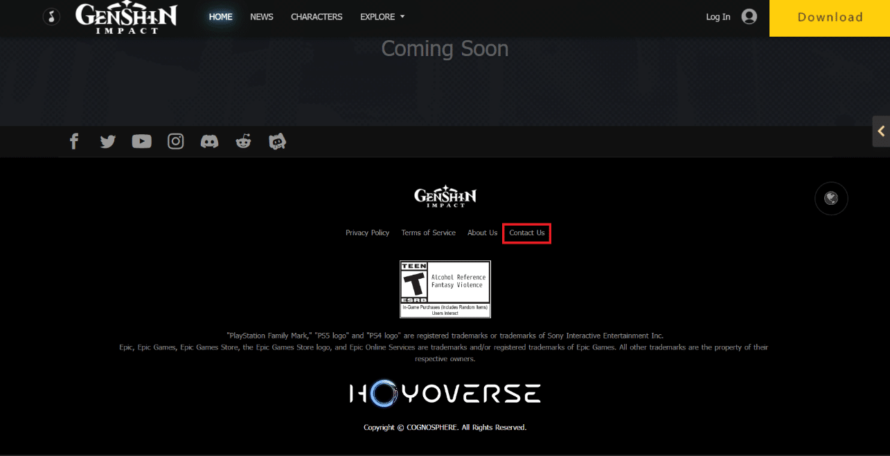 Scroll down and click on Contact Us. 9 Ways to Fix Genshin Impact Login Error