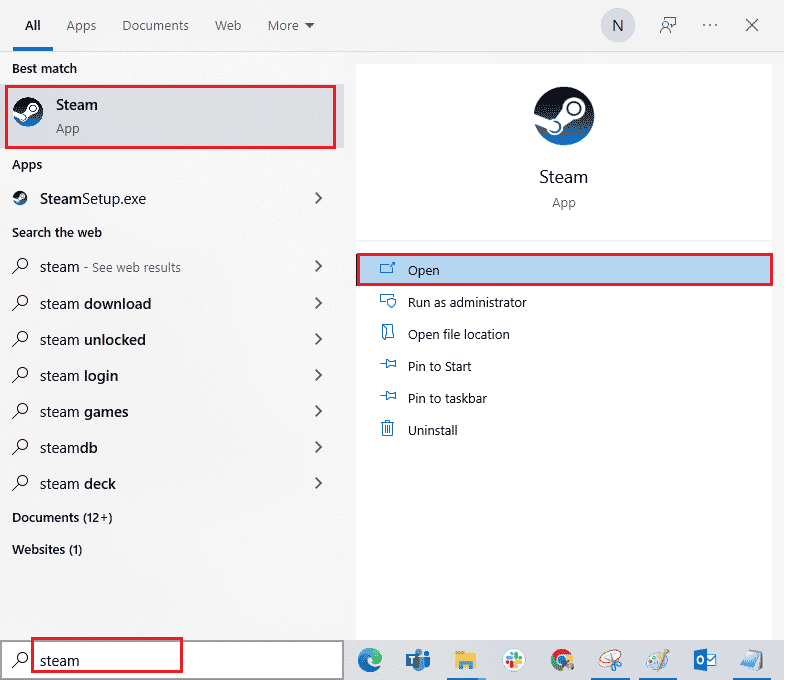 open steam. Fix Unable to Initialize Steam API in Windows 10