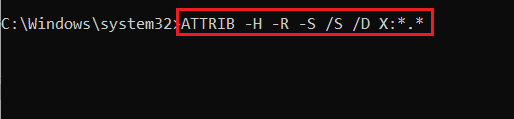 Type the following command and hit the Enter key