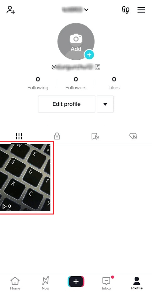 TikTok app - play the uploaded video
