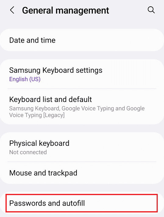 Tap on Passwords and autofill. | How to Get Samsung Password Manager