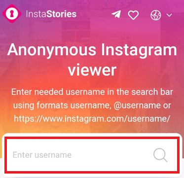 Enter the username for which you want to view the story and press the Enter key | How to Watch Instagram Live Anonymously