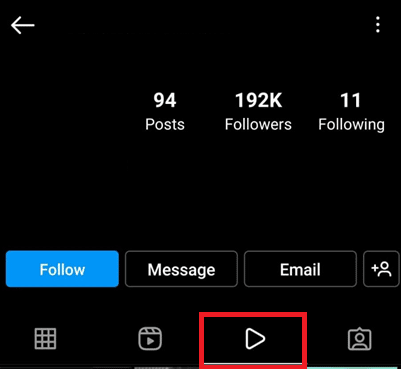 tap on the video section in that profile